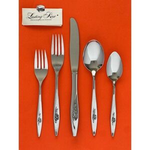 Oneidacraft LASTING ROSE 5-pc Place Setting Deluxe Stainless Mirror Floral